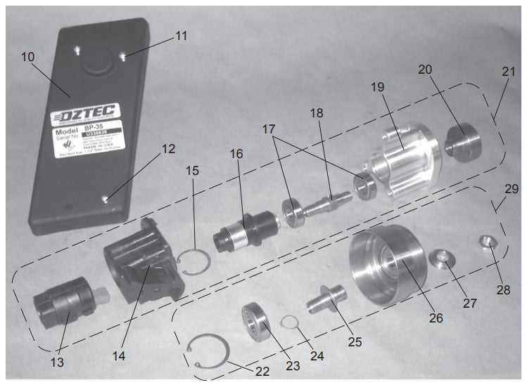 BP-35 Backpack Concrete Vibrator Assembly Parts by Oztec