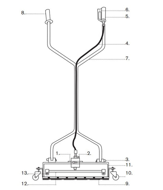 24" Stainless steel Whirl-A-Way Surface Cleaner (85.403.010) Parts by BE Power Equipment