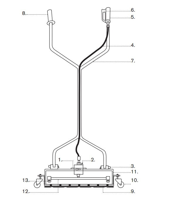 24" Stainless steel Whirl-A-Way Surface Cleaner (85.403.010) Parts by BE Power Equipment