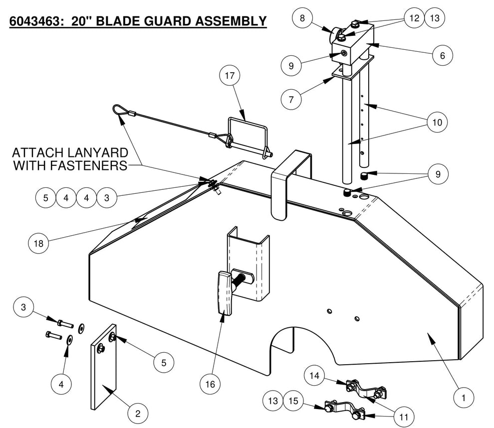 CC7874XL 20" Blade Guard Assembly