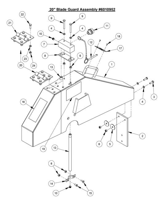 CC3535JBVP 20'' Blade Guard Assembly