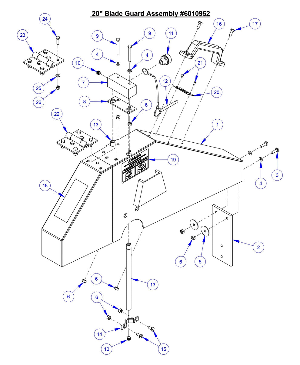 CC5049 20'' Blade Guard Assembly