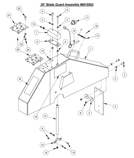 CC6566 20'' Blade Guard Assembly