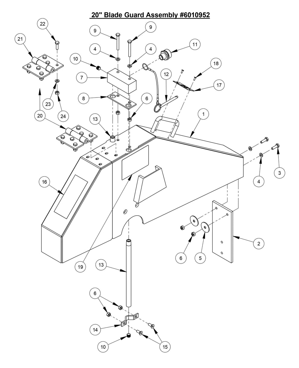 CC3500E (20'' Blade Guard Assembly)