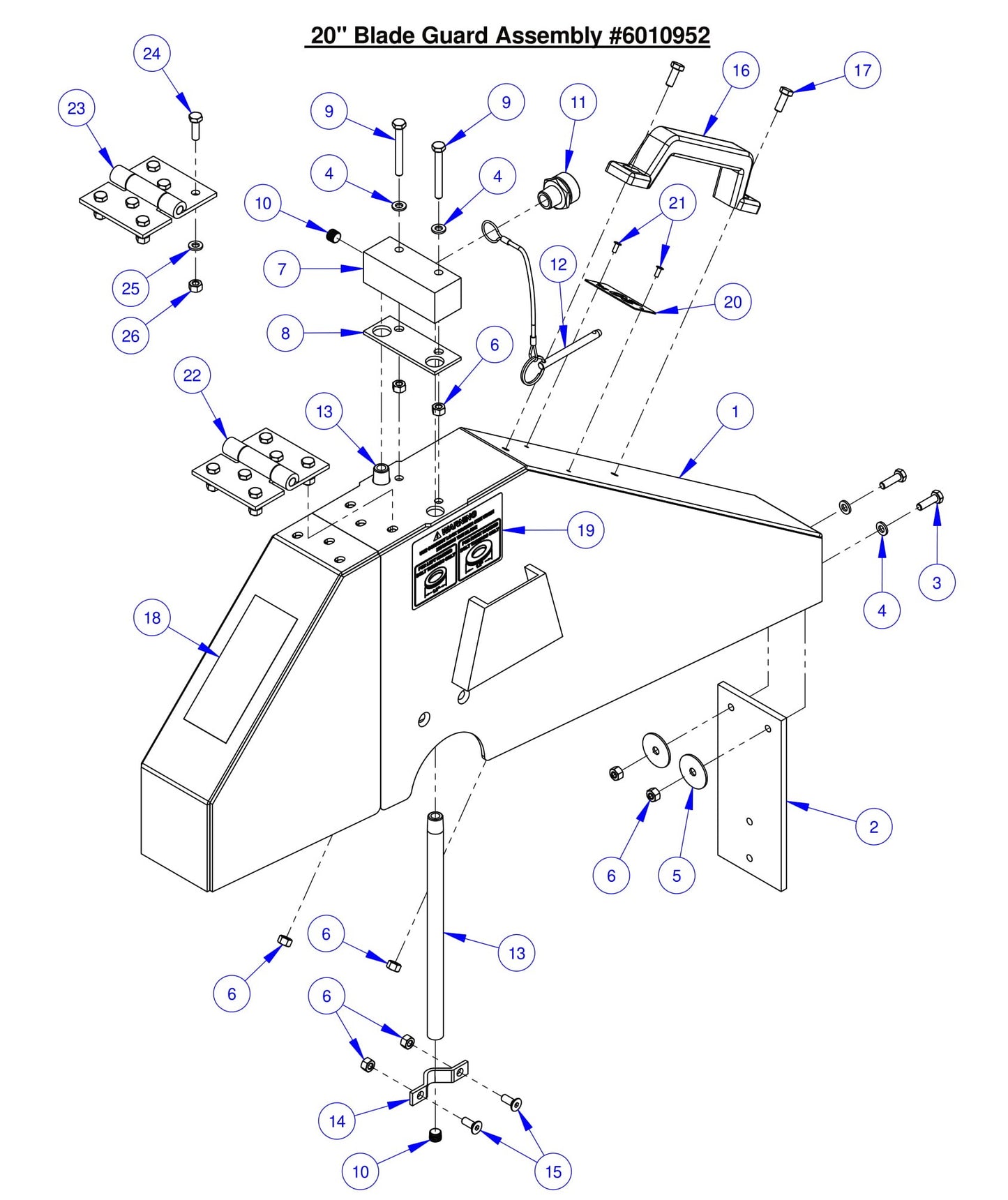 CC7574DK 20&quot; Blade Guard Assembly
