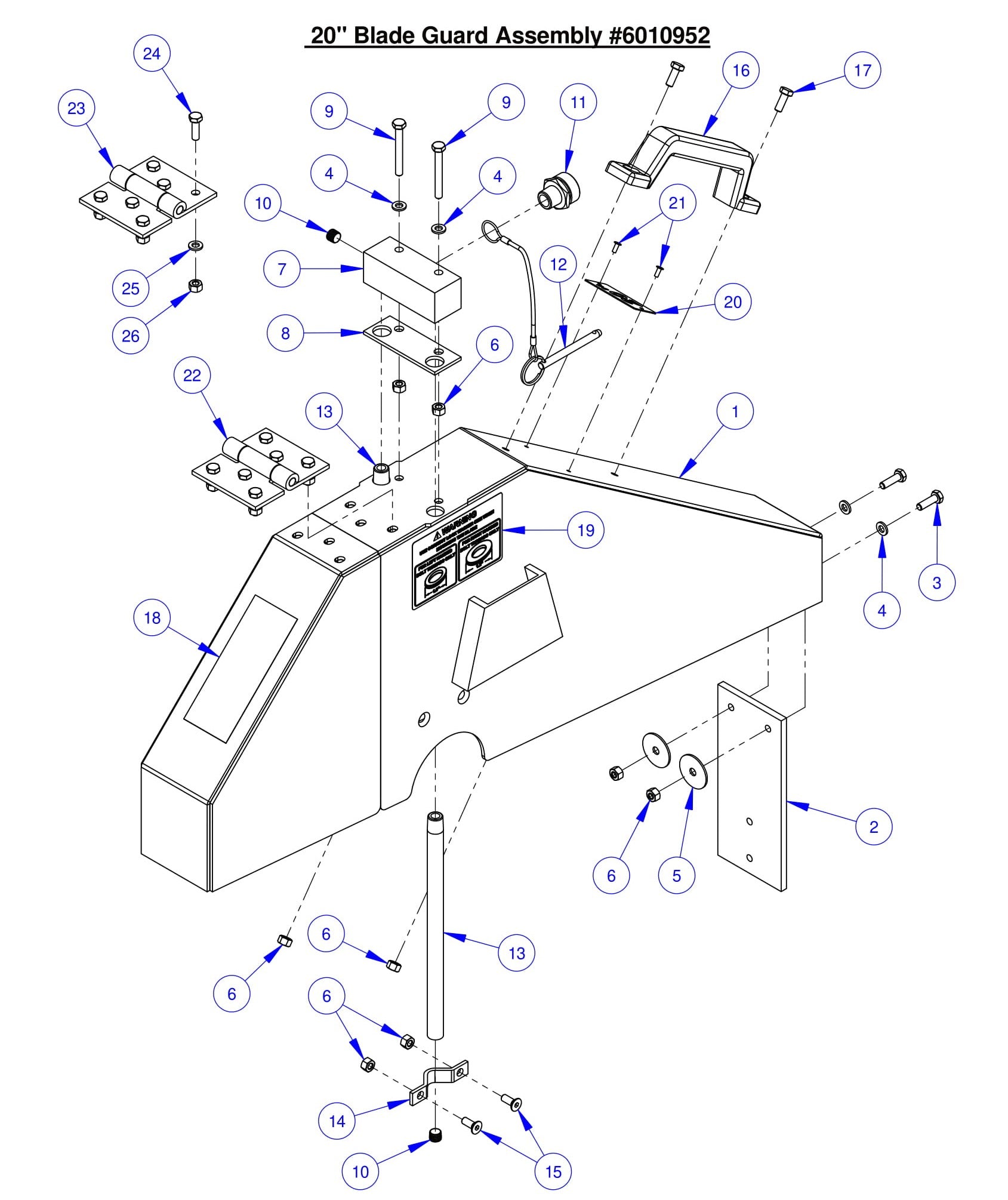 CC7574DK 20&quot; Blade Guard Assembly