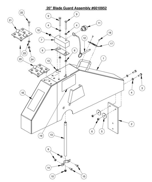 CC2500 20&quot; Blade Guard Assembly 