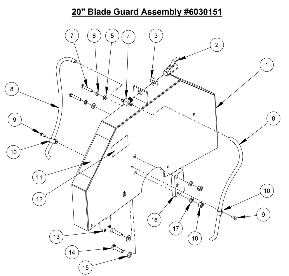 CC800M 20" Blade Guard Assembly