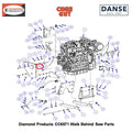 Spacer, 1-3/8" Long 6019085 Fits Core Cut CC6571 Walk Behind Saw By Diamond Products