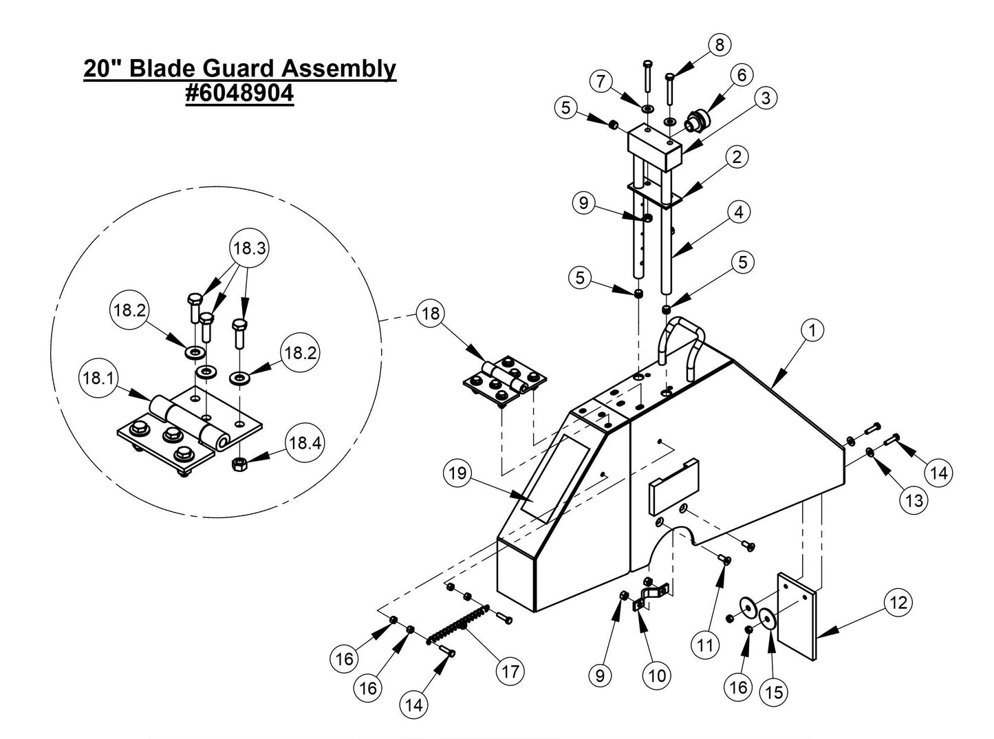 CC1823BVXLP (20'' Blade Guard Assembly)