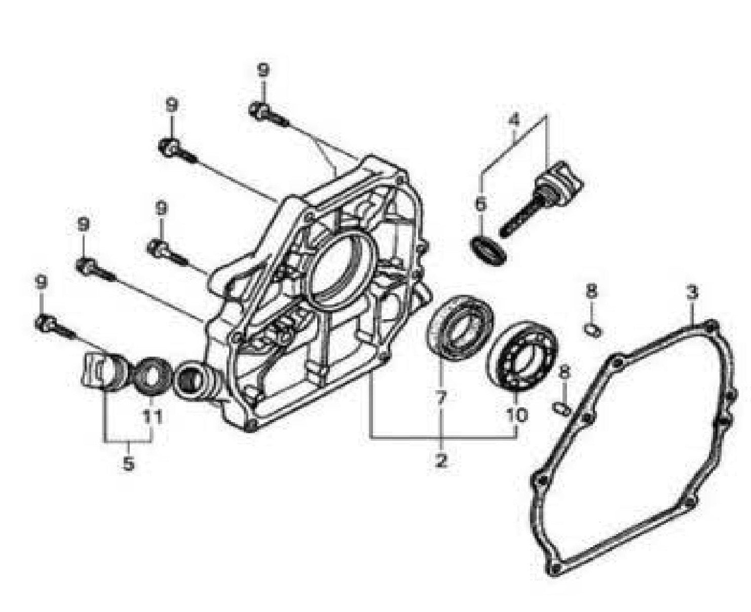MAC5501G Crankcase Cover Assembly Parts
