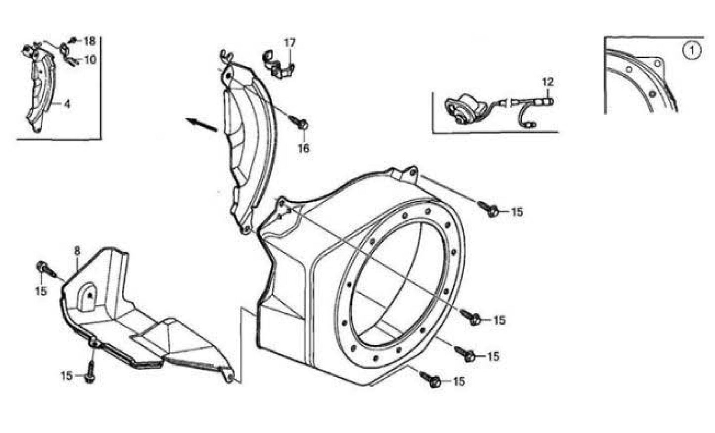 MAC5501G Fan Cover Assembly Parts