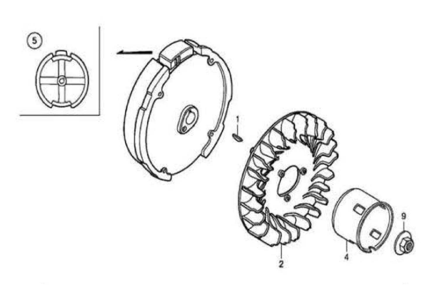 MAC5501G Flywheel Assembly Parts