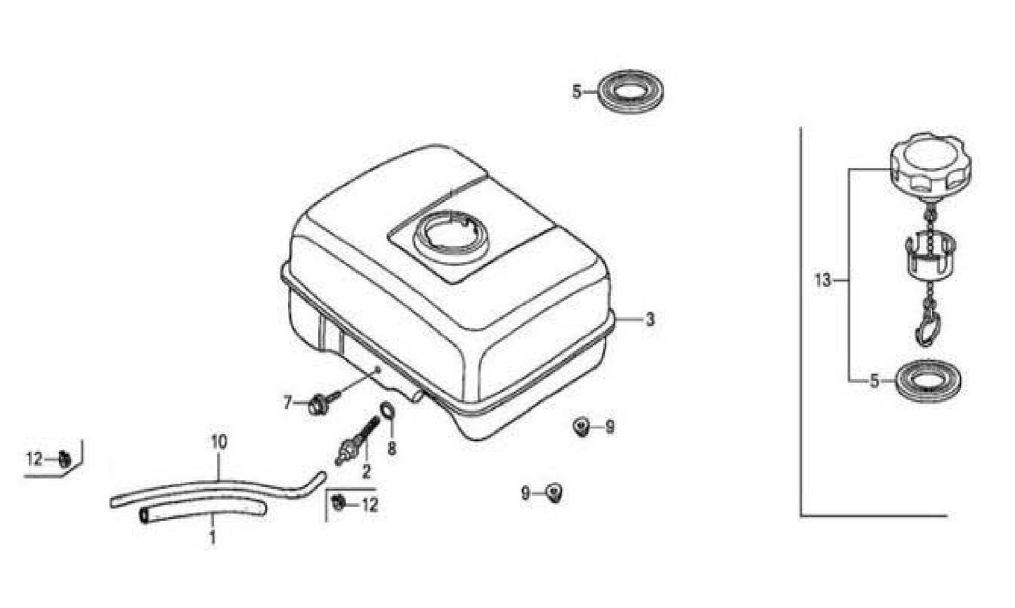 MAC5501G Fuel Tank Assembly Parts