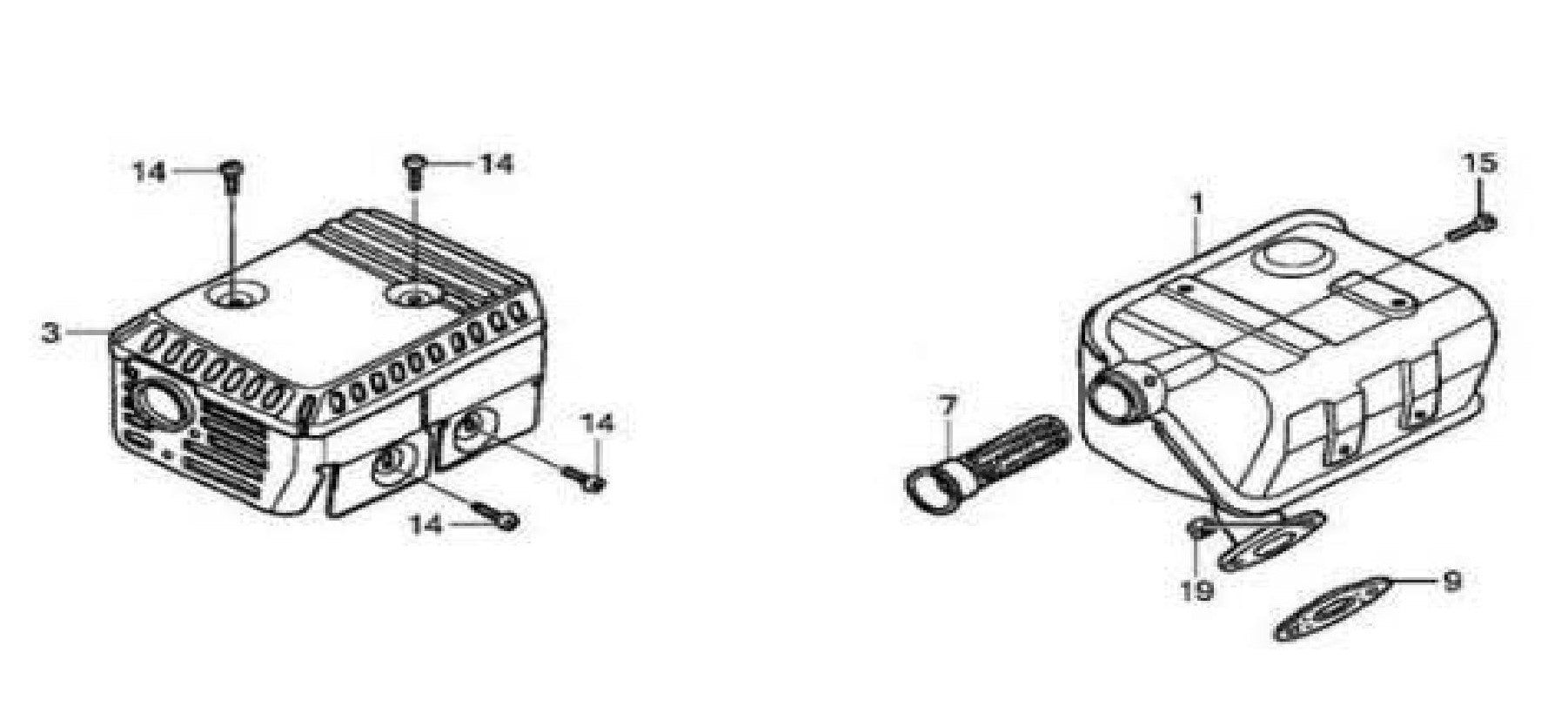 MAC5501G Muffler Assembly Parts