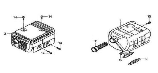 MAC5501G Muffler Assembly Parts