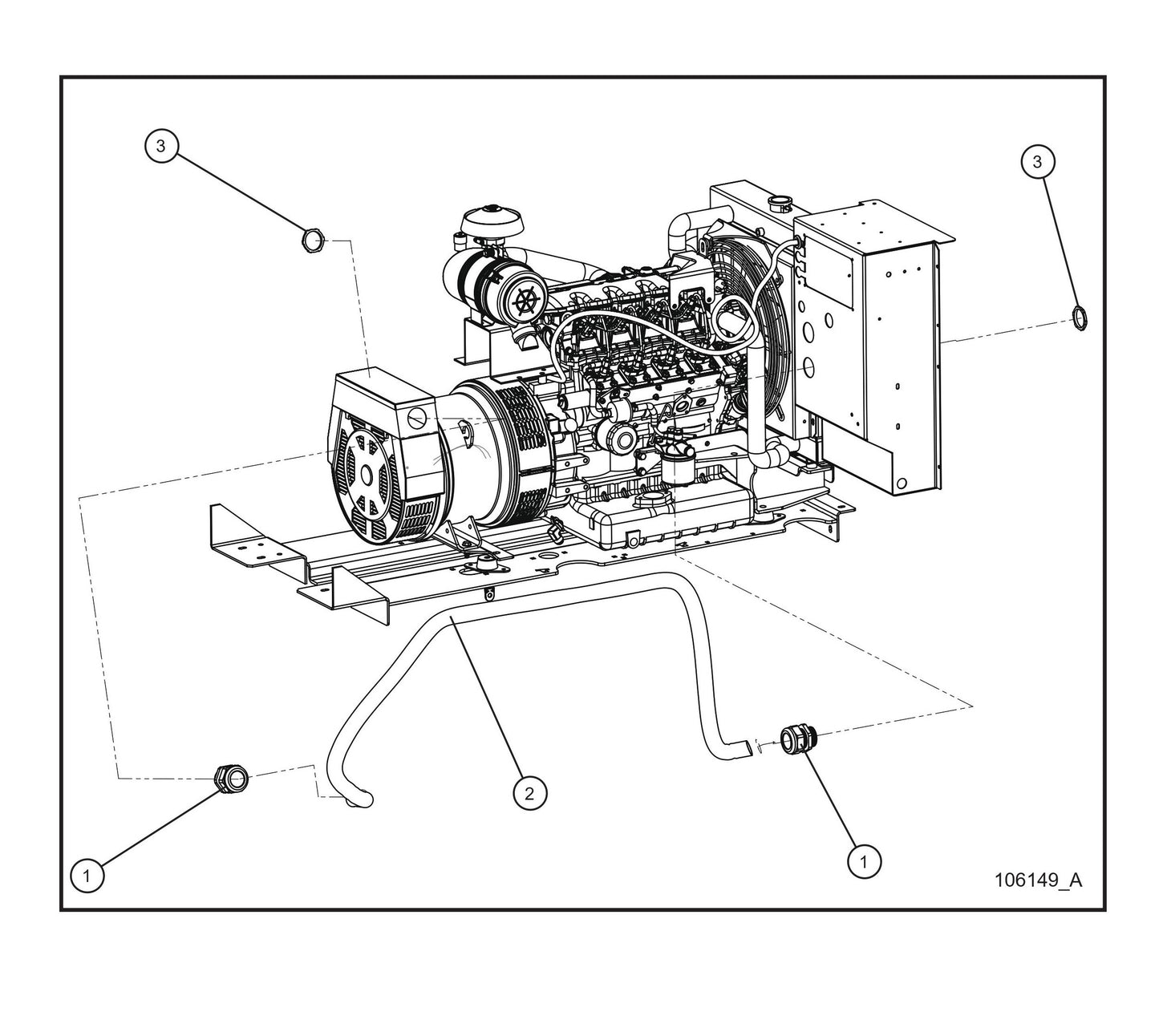 20kW Cummins Generator Cord Option Parts By Allmand