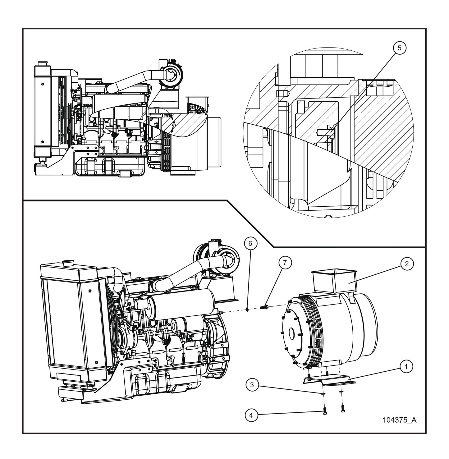 20kW Isuzu 4LE1 Marathon Generator Option Parts By Allmand