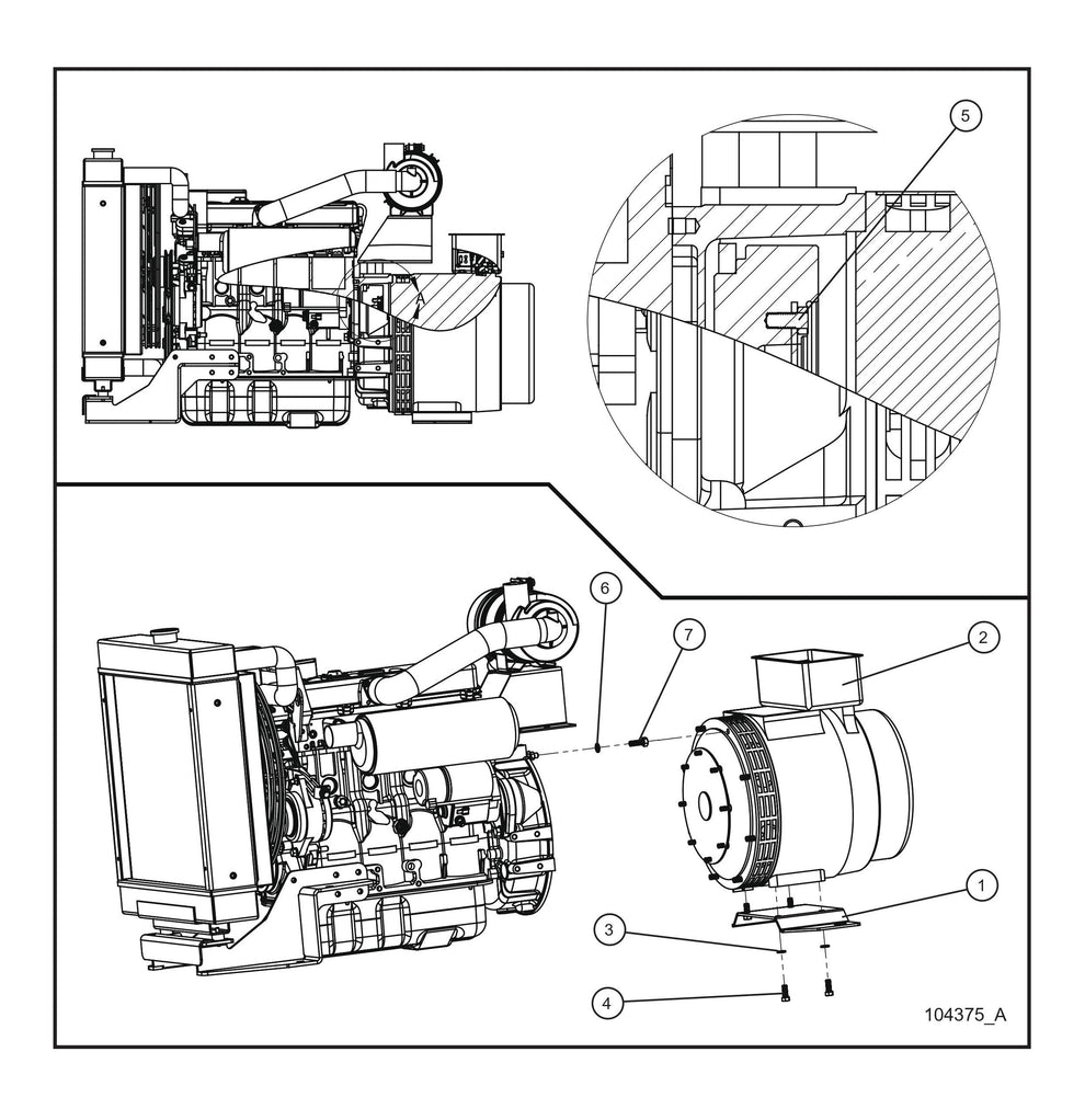 20kW Isuzu 4LE1 Marathon Generator Option Parts By Allmand
