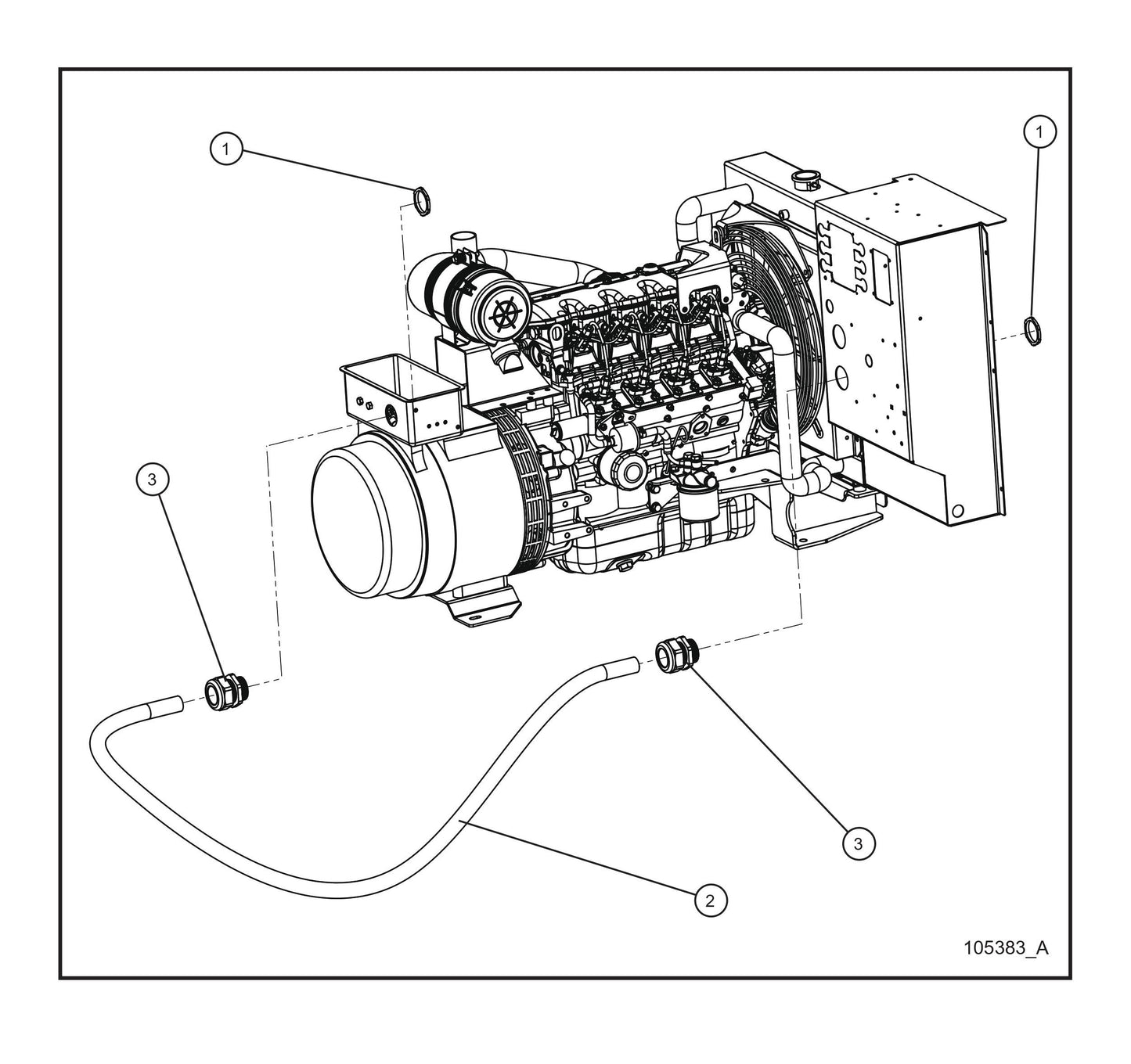 20kW Marathon Generator Cord Option Parts By Allmand