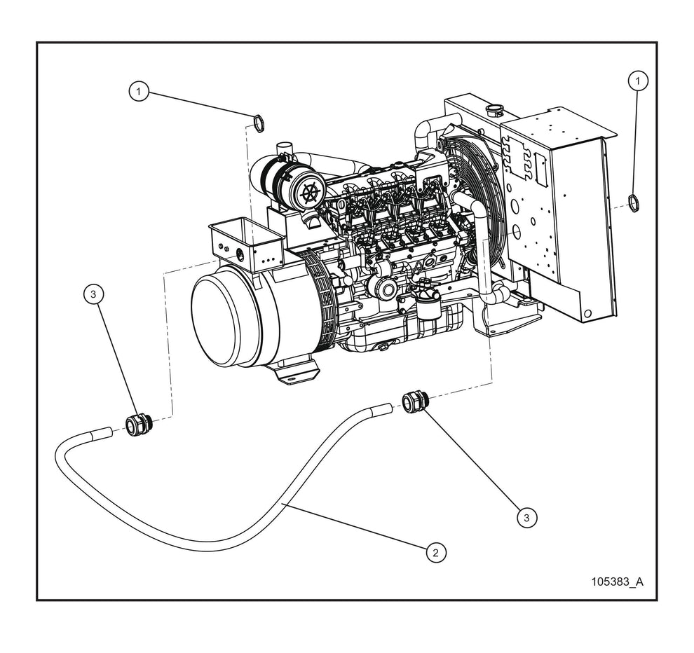 20kW Marathon Generator Cord Option Parts By Allmand