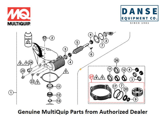 21046 Gasket/Seal Kit For J3036H55 Series Whiteman Walk-Behind Power Trowels By Multiquip
