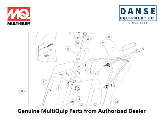 20478, 20463 Grip, Handle, .875 Dia-Obs-Use 22762 For J36S60-Series Whiteman Walk-Behind Power Trowels By Multiquip