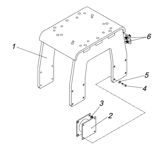 HP210 II (Serial Number 2105000-Up) Hanger Bracket and Mounting Assembly-2 Parts