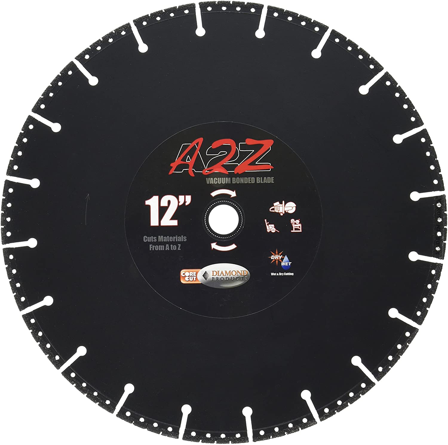 Diamond Products 21535 A2Z Specialty Metal Cutting Blade 12&quot; X 1.25 - 1&quot; Arbor