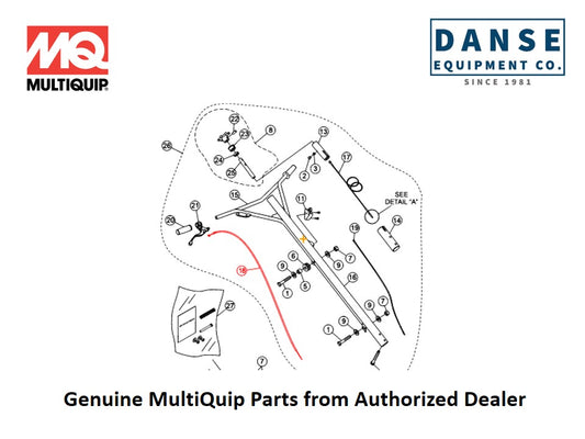 21724 Throttle Cable (Standard Handle) For CA4HC-Series Whiteman Walk-Behind Power Trowels By Multiquip