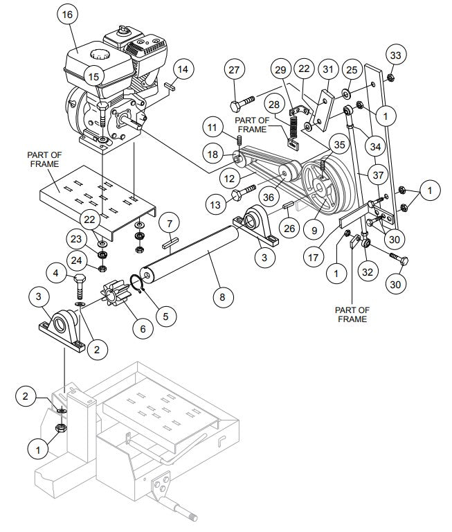 Engine Assembly Parts-WM70SH5C, WM70SH8C HONDA GX160/GX240 GASOLINE ENGINE