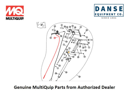 21823 Throttle Cable (QPHAFC Handle) For CA4HC-Series Whiteman Walk-Behind Power Trowels By Multiquip