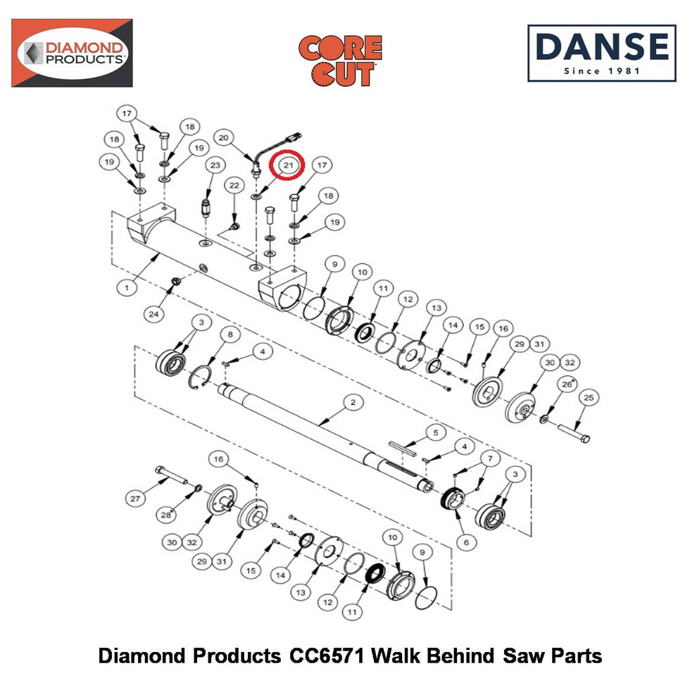 5/8" Sealing Washer 2900805 Fits Core Cut CC6571 Walk Behind Saw By Diamond Products