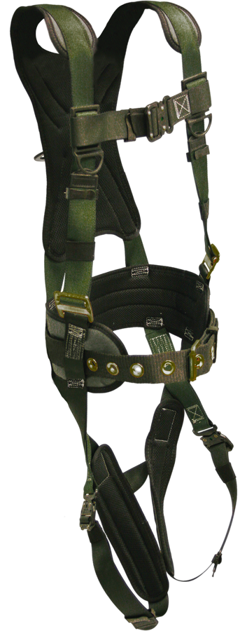 22870 Stratos harness with comfort waist pad, revovable tool belt, bayonet legs by FrenchCreek Production Green