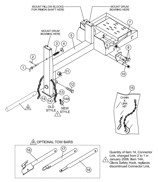 Frame Assembly Parts-WM90SH8/WM90PH8, WM90SE/WM90PE HONDA GX240 GASOLINE ENGINE AND 3 HP ELECTRIC MOTOR