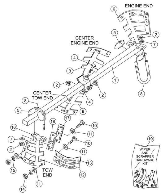 Paddle Shaft Assembly Parts-WM90SH8/WM90PH8, WM90SE/WM90PE HONDA GX240 GASOLINE ENGINE AND 3 HP ELECTRIC MOTOR
