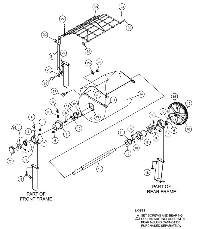 Steel Drum Assembly Parts-WM90SH8/WM90PH8, WM90SE/WM90PE HONDA GX240 GASOLINE ENGINE AND 3 HP ELECTRIC MOTOR