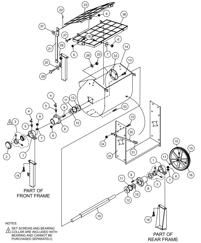 Plastic Drum Assembly Parts-WM90SH8/WM90PH8, WM90SE/WM90PE HONDA GX240 GASOLINE ENGINE AND 3 HP ELECTRIC MOTOR
