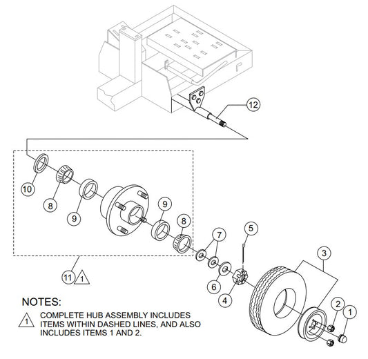 Axle Assembly Parts-WM90SH8/WM90PH8, WM90SE/WM90PE HONDA GX240 GASOLINE ENGINE AND 3 HP ELECTRIC MOTOR