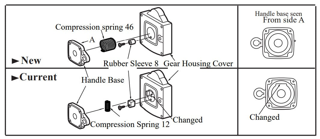 HM1800 Change on compression spring 46, gear housing cover, etc. Type 1 Demolition Hammer Assembly Parts By Makita