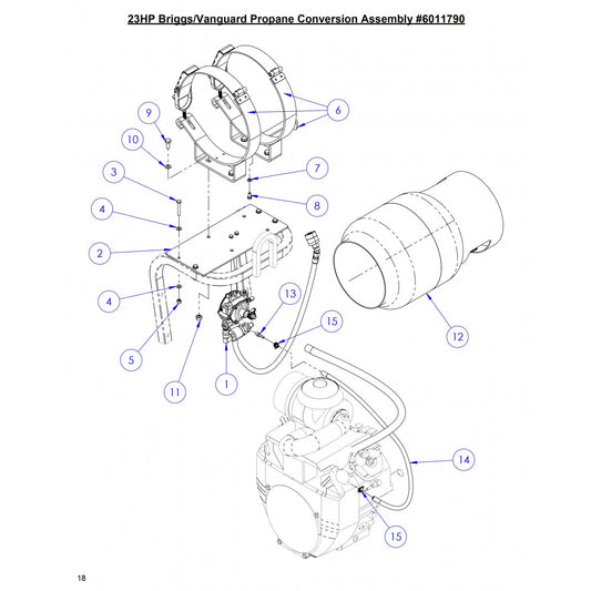 CC1823BVXLP (23HP Briggs Vanguard Propane Conversion Assembly)