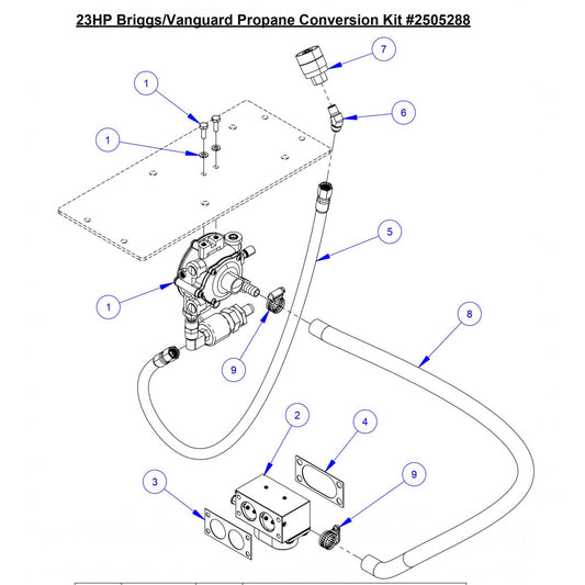 CC1823BVXLP (23HP Briggs Vanguard Propane Conversion Kit)