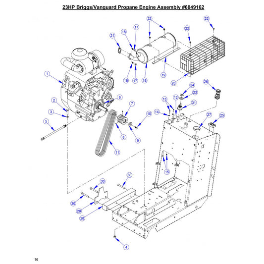 CC1823BVXLP (23HP Briggs Vanguard Propane Engine Assembly)