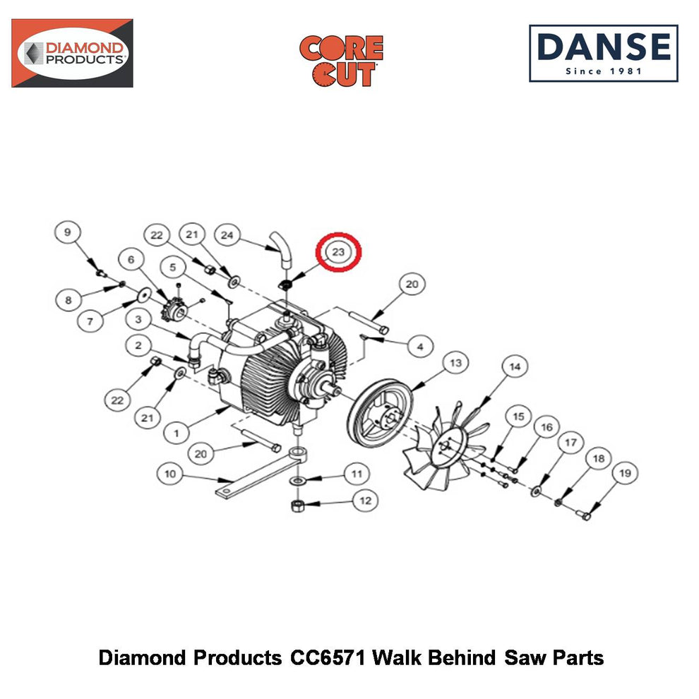 Hose Clamp #6 (5/16"BAND) 3200390 Fits Core Cut CC6571 Walk Behind Saw By Diamond Products