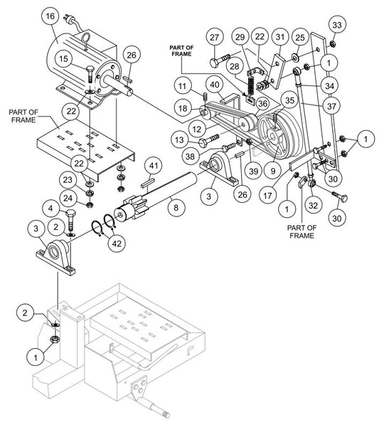 Electric Motor Assembly Parts-WM90SH8/WM90PH8, WM90SE/WM90PE HONDA GX240 GASOLINE ENGINE AND 3 HP ELECTRIC MOTOR