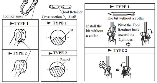 HM1800 Change of Tool Retainer and Tool Retainer Shaft Type 1 Demolition Hammer Assembly Parts By Makita