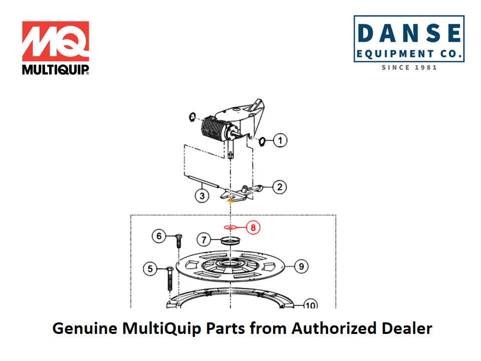 24386 Wear Plate, Upper For J3036H55 Series Whiteman Walk-Behind Power Trowels By Multiquip