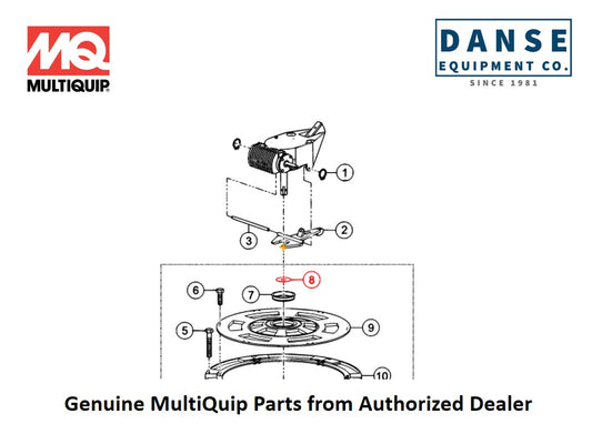 24386 Wear Plate, Upper For J3036H55 Series Whiteman Walk-Behind Power Trowels By Multiquip