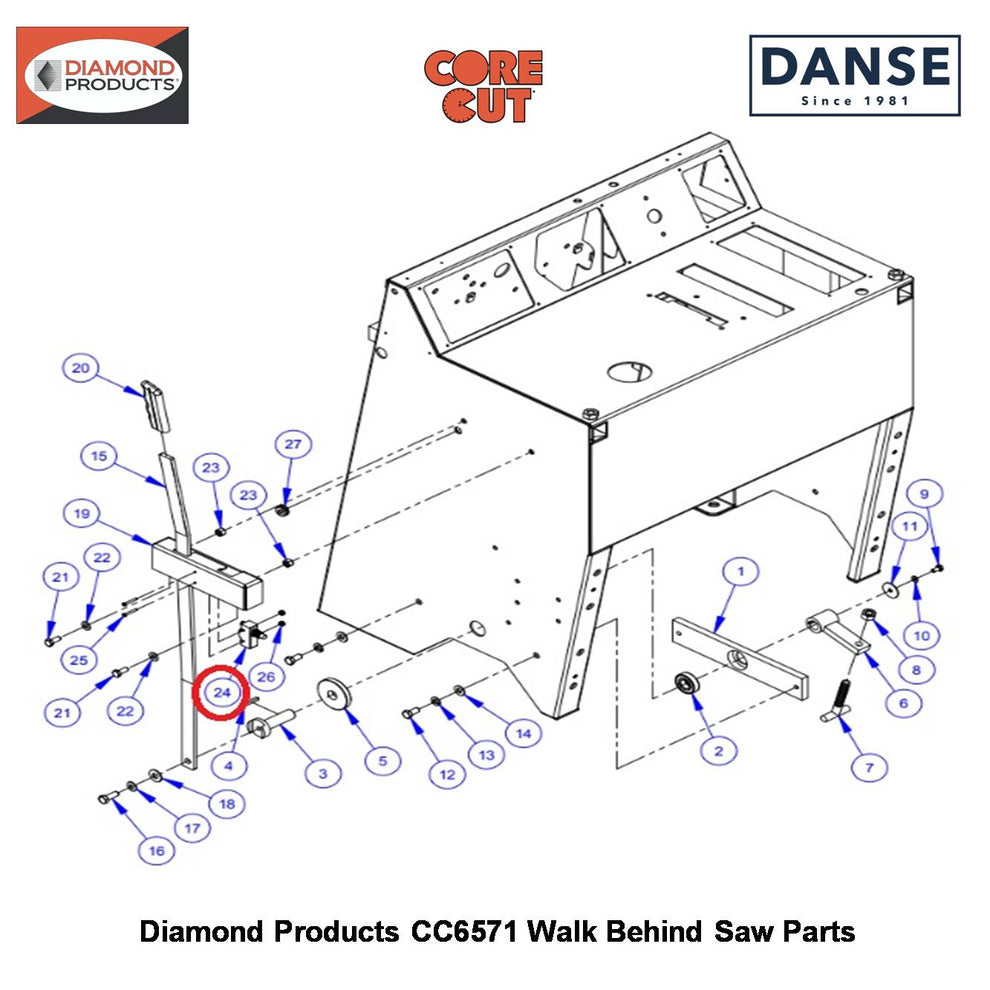 Plunger Switch 15AMP 2800926 Fits Core Cut CC6571 Walk Behind Saw By Diamond Products