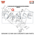 2500037 V-Belt, 3VX375 for CC1000 Concrete Saw Core Cut by Diamond Products
